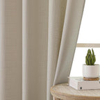Chyhomenyc Moon Beige Valance for Windows, Light Filtering Faux Linen Solid - Image 7