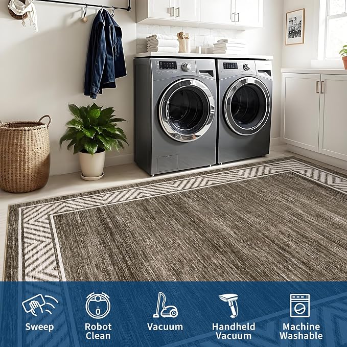 GarveeHome Washable Hallway Rug 2x6 Narrow Modern Bordered Floor Runner - Image 6