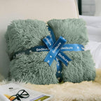 Bedsure GentleSoft Fuzzy Sherpa Faux Fur Twin Blanket Sage Green Cozy Gifts - Image 7