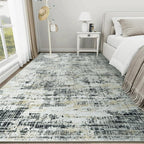 9x12 Area Rugs for Living Room Washable Rug: Anti-Skid Abstract Modern Living - Image 9