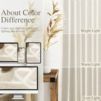 Warm Beige Linen Curtains 90 Inch Long 2 Panels Set - Image 3