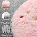 ONASAR Light Pink Round Area Rugs 4ft - Image 2