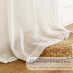 FMFUNCTEX Linen Sheer Pinch Pleated Curtains - Image 7
