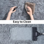 Soft Runner Rugs for Bedroom Hallways, 2x6 Grey Fluffy Shag Throw Area Rug Non - Image 8