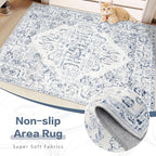 9x12 Area Rugs for Living Room: Washable Rug Vintage Large Rugs Soft Non Slip - Image 7