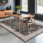 Black Modern Farmhouse 5x8 Area Rug - Image 6