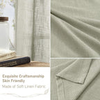 LAMIT 40 Inch Length Linen Curtains - Image 6