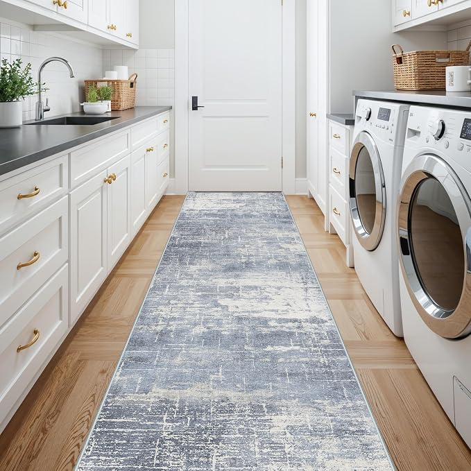 Washable 12ft Hallway Runner Rug: Non-Slip 2'6x12 Kitchen Rugs Low-Pile - Image 5