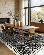 Latte&Fog 6x9 Area Rugs for Living Room Bedroom, Large Vintage Washable Rug - Image 5
