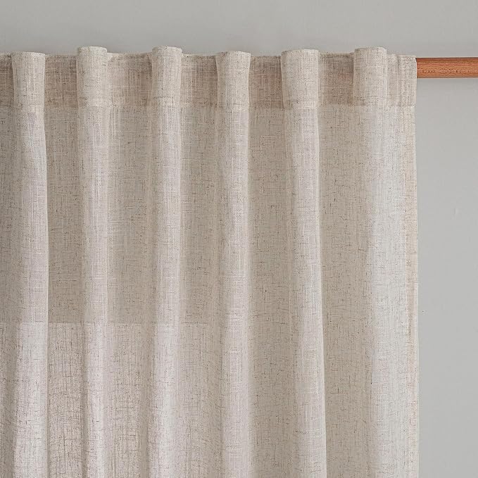 MYSKY HOME Natural Linen Curtains by MYSKYHOME
