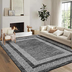 GarveeHome Large Washable Rug 9x12 Modern Geometric Non Slip, Distressed - Image 2