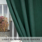 Dark Green Curtains 108 Inches Long - Image 3
