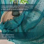 WAZZIO Boho Lace Curtains 45 Inches 2 Panel, Light Filtering Privacy Tassel & - Image 5