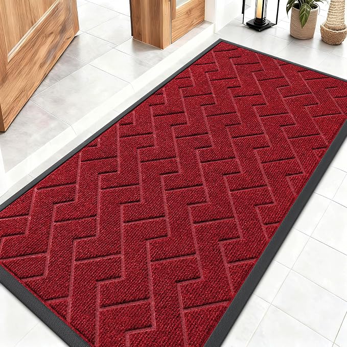 OLANLY Front Door Mat Indoor Outdoor Entrance, Waterproof All-Season, by OLANLY