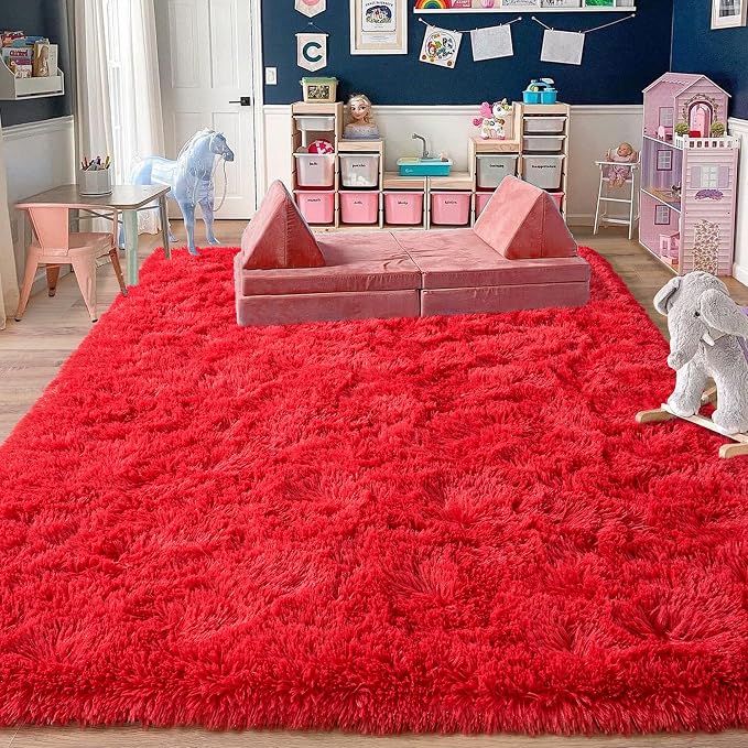 Rugs for Living Room 6x9, Soft Shaggy Modern Shag Area Rug for Bedroom by Quntue