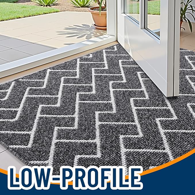 OLANLY Front Door Mat, Non-Slip Rubber Backing, Dirt Resistant and Absorbent - Image 3