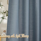 NICETOWN Linen Blend Stone Blue Curtains - Image 5