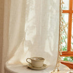 MYSKY HOME 96 Inch Length Farmhouse Semi Sheers Light Filtering Privacy Drapes - Image 9