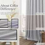 Guken Grey 100% Blackout Curtains 90 Inch Length 2 Panels Set - Image 7