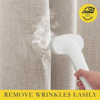 NICETOWN Oatmeal Vintage Open Linen Weave Flax Thermal Curtains, 100% Blackout - Image 7
