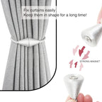 2 Pack Magnetic Curtain Tiebacks Rope Modern Handmade Curtain Tie Backs - Image 2