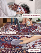SERISSA Runner Rug for Hallways, Extra Long Boho Rug Ultra Soft Vintage - Image 4