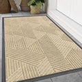 Smiry Front Door Mat Outside Entrance, Heavy Duty Sturdy Natural Rubber Doormat by Smiry