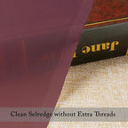OVZME Burgundy Sheer Curtains 84 inch Length 2 Panels Set, Light Filtering - Image 4