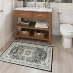 Madane Washable Area Rug 2x3, Small Entryway Rug Non-Slip Vintage Door Mat - Image 4