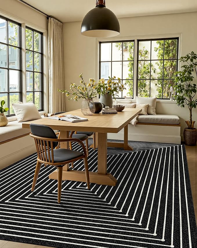 Latte&Fog 5x7 Area Rugs for Living Room Bedroom, Modern Abstract Washable Rug - Image 5