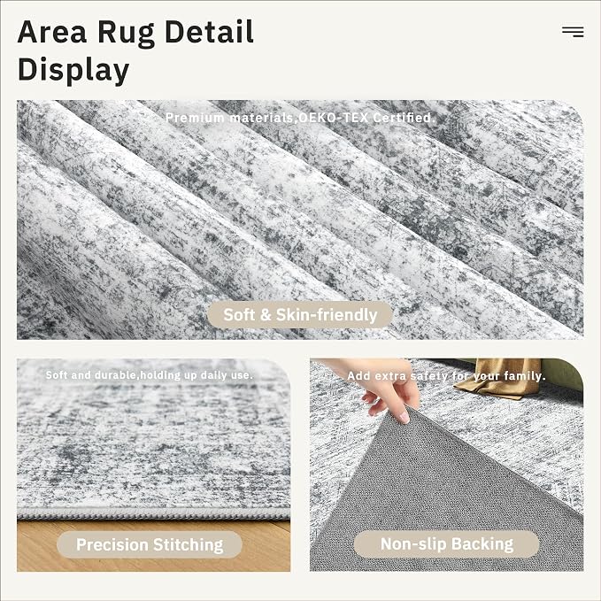 Runner Rug 2x10 Washable Non-Slip Hallway Runner Rugs - Image 6