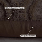 decorUhome Throw Pillow Covers 26x26 Inch Set of 2, Soft Plush Faux Wool Dark - Image 6