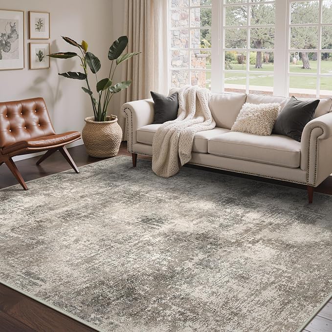 Area Rugs 9x12 for Living Room Bedroom, Modern Abstract Machine Washable Rug by BEIMO