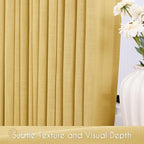 Gold Curtains for Living Room Back Tab Modern Farmhouse Semi Sheer Curtains 102 - Image 3