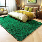 ONASAR Dark Green Area Rugs for Living Room Bedroom, 5x8 Fluffy Shaggy Large Rug - Image 4
