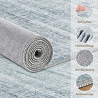 8x10 Area Rugs Living Room: Washable Large Neutral Soft Rug Farmhouse Stain - Image 3