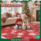 2x3 Christmas Doormat for Entryway, Washable Christmas Rugs Bathroom，Snowflake - Image 6
