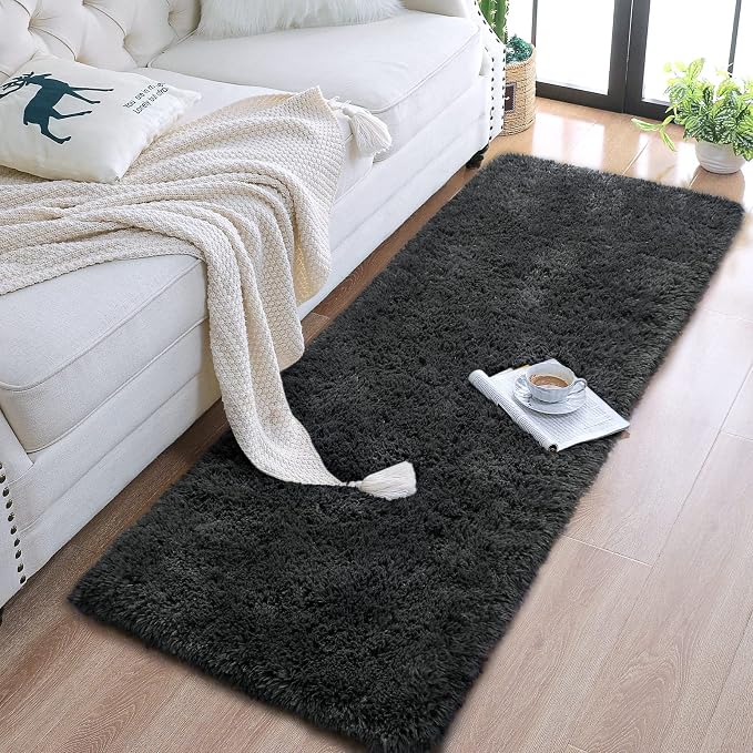 Chicrug Soft Runner Rugs for Bedroom Living Room Plush Fluffy Rug 2x8 Feet - Image 2