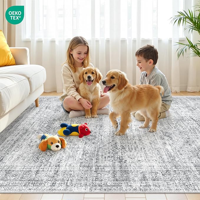 Area Rugs 4x6 for Living Room, Non-Slip Backing Small Kids Rugs for Bedroom - Image 9