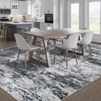 Area Rugs 10x14 Living Room: Washable Rug Modern Abstract Neutral Soft Non-Slip - Image 7