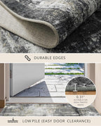 Latte&Fog 6x9 Area Rugs for Living Room Bedroom, Boho Non Slip Low Pile Carpet - Image 6