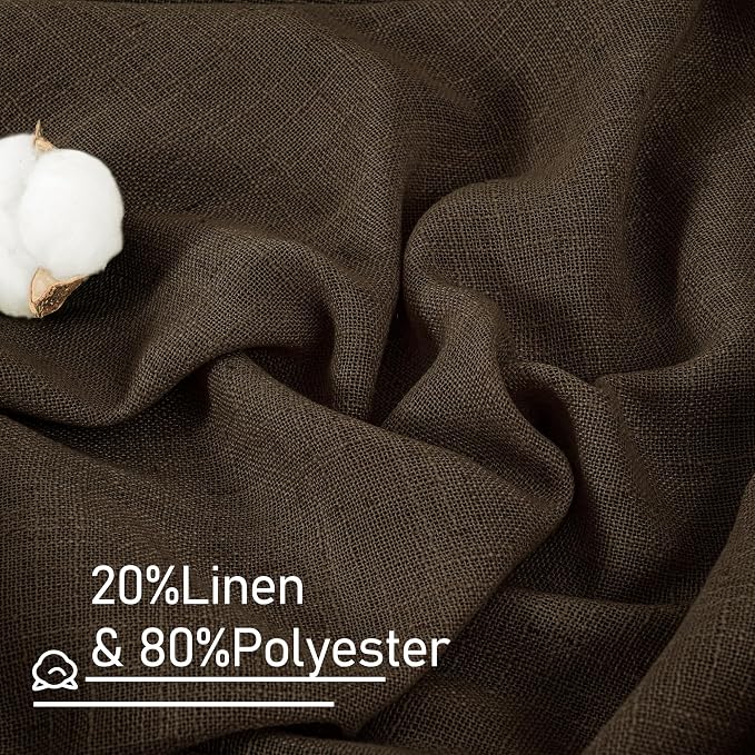 LAMIT 36 Inch Length Linen Curtains - Image 2