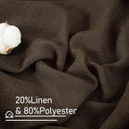 LAMIT Linen Curtains 90 Inch for Living Room, Back Tab and Rod Pocket Linen - Image 2