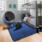 ONASAR Navy Area Rugs for Bedroom Living Room, 4x6 Blue Fluffy Indoor Bedside - Image 9
