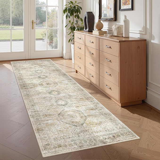 Washable Runner Rugs for Bedroom by Restydon