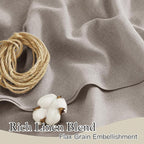 RYB HOME Linen Textured Swag Curtain Valance - Image 4