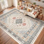 Washable Rugs 8x10 Area Rugs for Living Room, Non-Slip Backing Large Rug for by Restydon