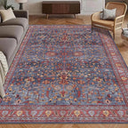 Washable Area Rug 5' x 7' Vintage Traditional Persian Mat by Unknown