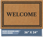 Barnyard Designs Natural Coco Coir Heavy Duty Backing Doormat by BarnyardDesigns