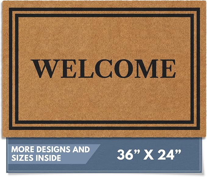 Barnyard Designs Natural Coco Coir Heavy Duty Backing Doormat by BarnyardDesigns